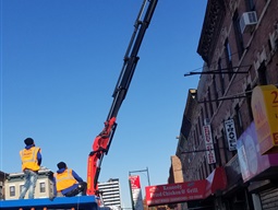 Crane for boom service